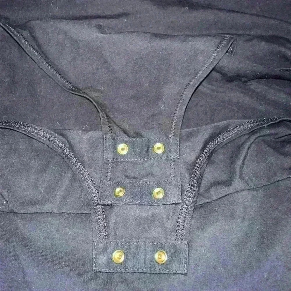 J Crew Black long sleeve body suit with ruffle V-neckline, XS - Picture 5 of 7